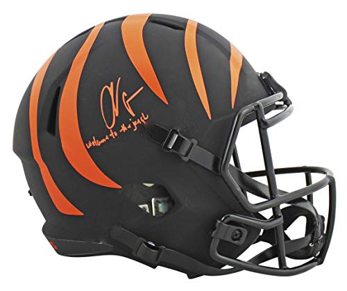 Bengals Chad Johnson "WTTJ" Signed Eclipse Full Size Speed Rep Helmet JSA