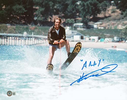 Henry Winkler Happy Days "AAAY" Authentic Signed 11x14 Photo BAS #BD13069