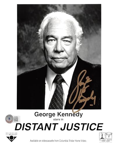 George Kennedy Distant Justice Authentic Signed 8x10 Photo BAS #BK03983