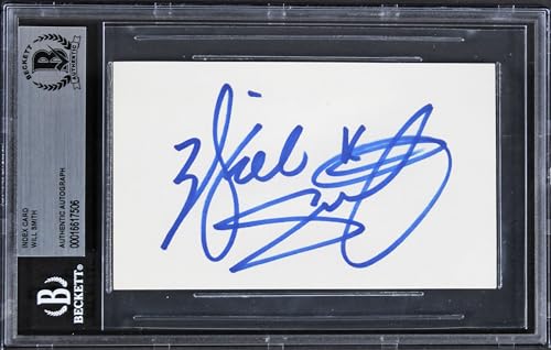 Will Smith Fresh Prince of Bel-Air Authentic Signed 3x5 Index Card BAS Slabbed