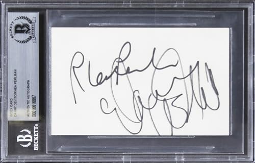 Danny Devito & Rhea Perlman Authentic Signed 3x5 Index Card BAS Slabbed 2