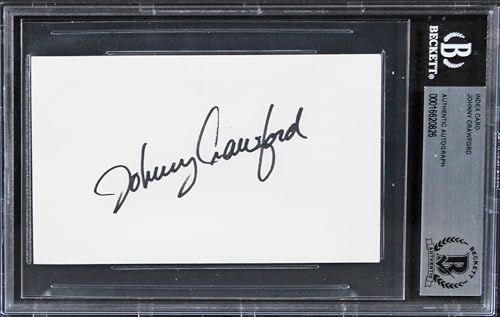 Johnny Crawford The Rifleman Authentic Signed 3x5 Index Card BAS Slabbed 2