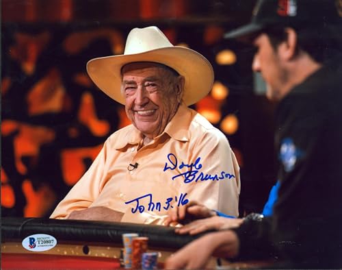 Doyle Brunson John 3:16 Authentic Signed 8x10 Photo Autographed BAS #T20807