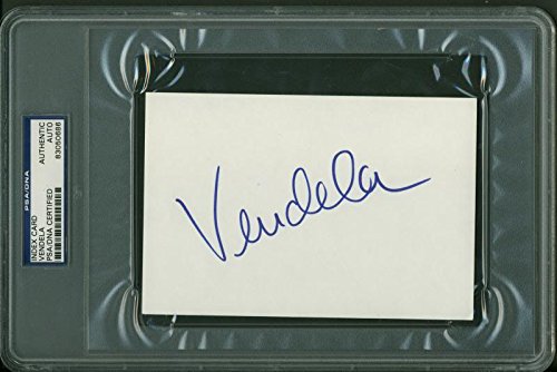 Vendela Authentic Signed 4X6 Index Card Autographed PSA/DNA Slabbed
