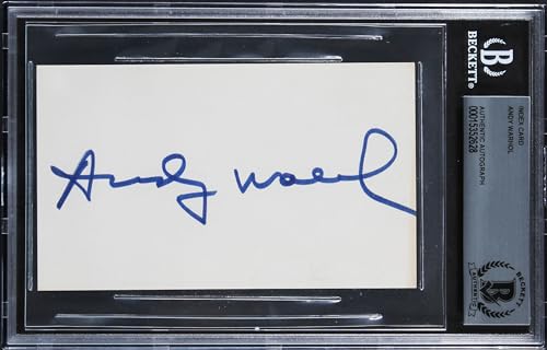 Andy Warhol Authentic Signed 3x5 Index Card Autographed BAS Slabbed