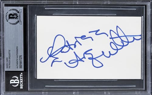 Patricia Arquette True Romance Authentic Signed 3x5 Index Card BAS Slabbed