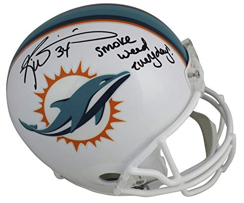 Dolphins Ricky Williams "Smoke Weed Everyday" Signed Full Size Rep Helmet JSA