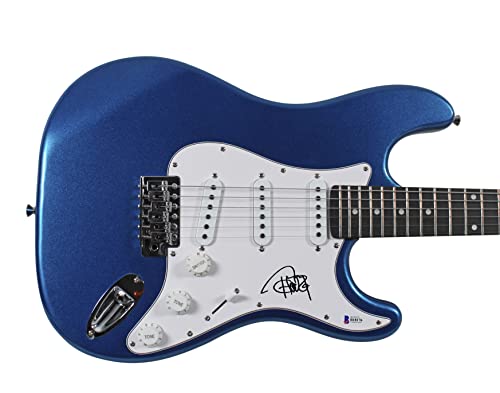 Tommy Chong Authentic Signed Blue Electric Guitar Autographed BAS #B18176