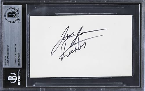Jason James Richter Free Willy Authentic Signed 3x5 Index Card BAS Slabbed