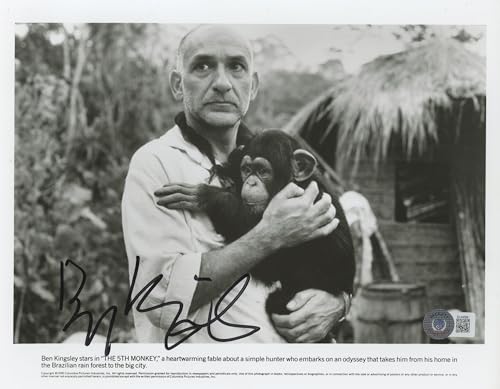 Ben Kingsley The 5th Monkey Authentic Signed 8x10 Photo Autographed BAS #BL44588