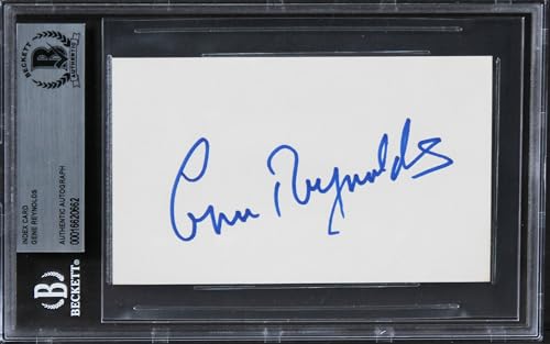 Gene Reynolds MASH Authentic Signed 3x5 Index Card Autographed BAS Slabbed 1