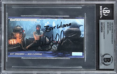 Mark Hamill "Best Wishes" Signed 2.5x4.85 1995 Widevision #54 Card BAS Slabbed