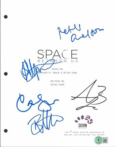 Space Between Us (5) Butterfield, Robertson, Signed Script Cover BAS #AB77638