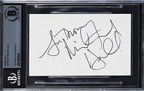Anthony Michael Hall Christmas Vacation Authentic Signed 3x5 Index Card BAS Slab