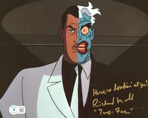 Richard Moll Batman Animated Series "Two Face" Signed 8x10 Photo BAS #BF06464