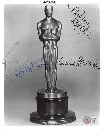 Oscar Winners (3) Matlin, Rogers & Rainer Signed 8x10 B&W Photo BAS #AD04674