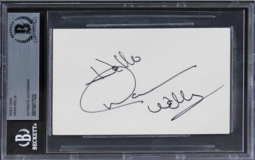 Dawn Wells Gilligan's Island Authentic Signed 3x5 Index Card BAS Slabbed 1