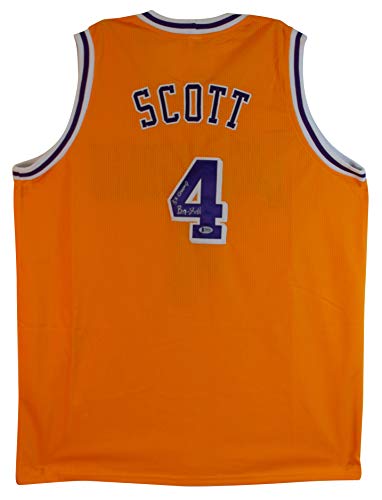 Byron Scott "3x Champ" Authentic Signed Yellow Pro Style Jersey BAS Witnessed