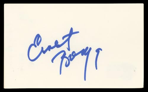 Ernest Borgnine Marty Authentic Signed 3x5 Index Card Autographed BAS #BN06402