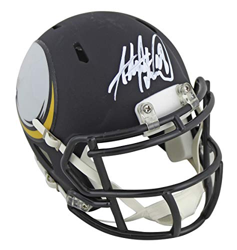 Vikings Adrian Peterson Authentic Signed Amp Speed Mini Helmet BAS Witnessed