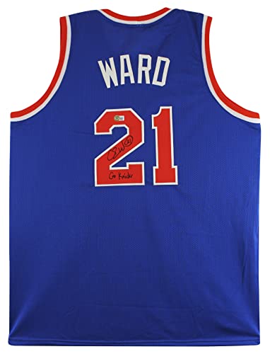 Charlie Ward "Go Knicks!" Authentic Signed Blue Pro Style Jersey Autographed BAS