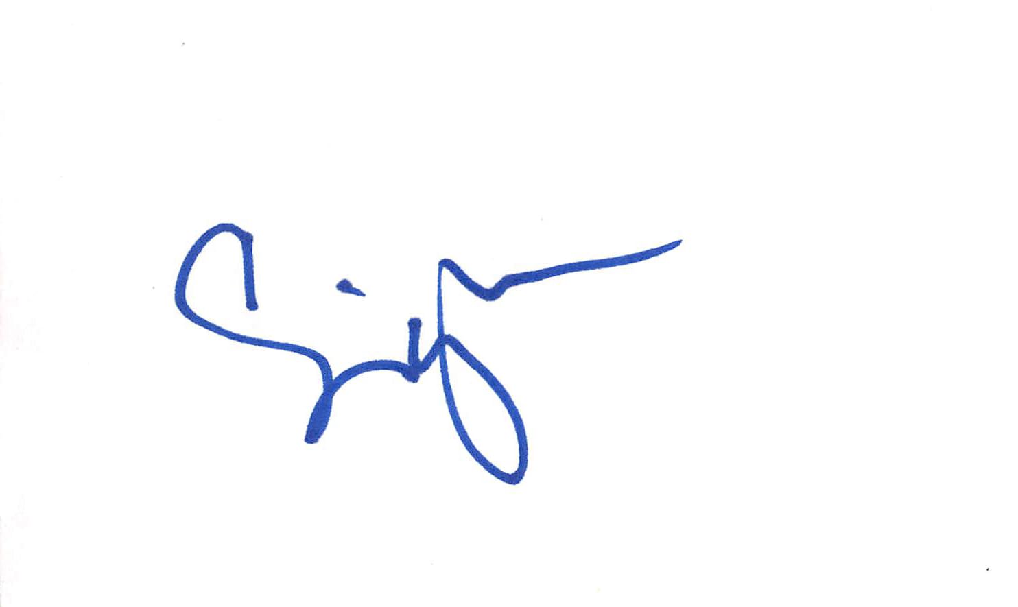 Sigourney Weaver Alien Authentic Signed 3x5 Index Card Autographed BAS #BL96254