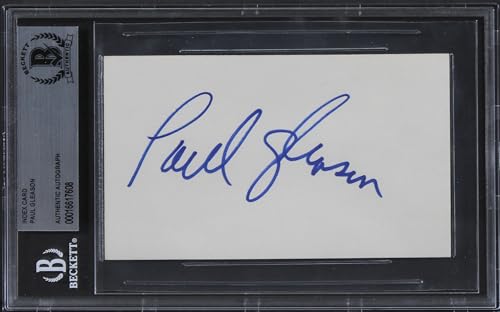 Paul Gleason The Breakfast Club Authentic Signed 3x5 Index Card BAS Slabbed
