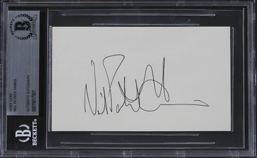 Neil Patrick Harris How I Met Your Mother Signed 3x5 Index Card BAS Slabbed 2