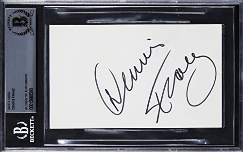 Dennis Franz NYPD Blue Authentic Signed 3x5 Index Card Autographed BAS Slabbed