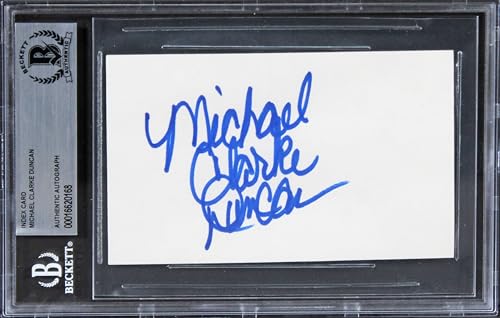Michael Clarke Duncan The Green Mile Authentic Signed 3x5 Index Card BAS Slab 1