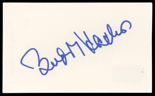 Buddy Hackett The Music Man Authentic Signed 3x5 Index Card BAS #BN06447