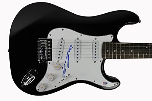 John Travolta Grease Authentic Signed Black Electric Guitar PSA/DNA #Q51383