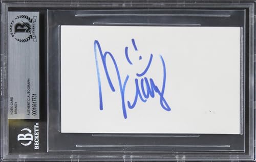 Brandy Singer "Smiley Face" Authentic Signed 3x5 Index Card BAS Slabbed 1