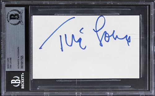 Tina Louise Gilligan's Island Authentic Signed 3x5 Index Card BAS Slabbed 2