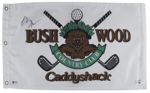 Chevy Chase Caddyshack Authentic Signed Bushwood Country Club Flag BAS #C20001