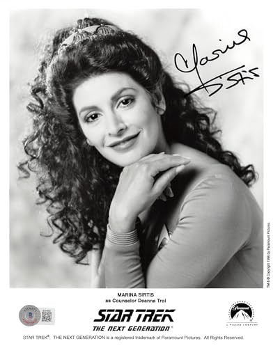 Marina Sirtis Star Trek Authentic Signed 8x10 Photo Autographed BAS #BL44800