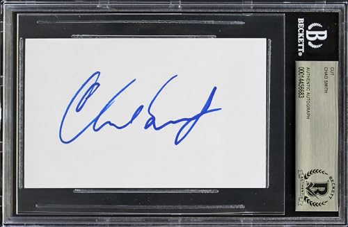 Chad Smith Red Hot Chili Peppers Authentic Signed 3x5 Cut Signature BAS Slabbed