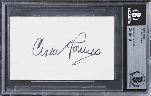 Cesar Romero Batman Authentic Signed 3x5 Index Card Autographed BAS Slabbed 1