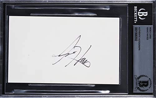 Isaac Hayes South Park Authentic Signed 3x5 Index Card Autographed BAS Slabbed