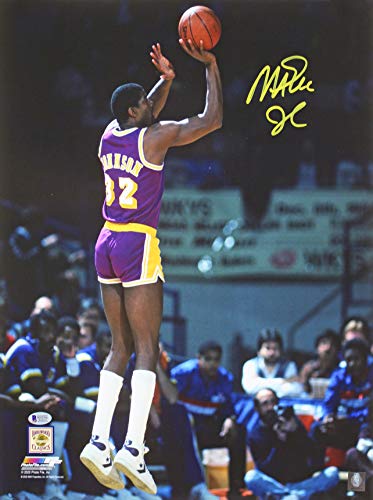 Lakers Magic Johnson Authentic Signed 16x20 Vertical Shooting Photo BAS Witness