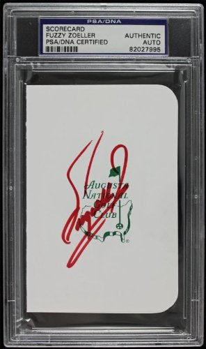 Fuzzy Zoeller Pga Golf Signed Authentic Masters Scorecard PSA/DNA Slabbed
