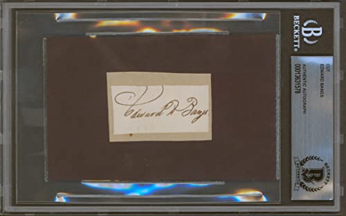 Edward Bangs Authentic Signed 1x2 Cut Signature Autographed BAS Slabbed