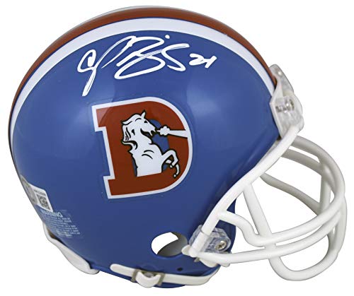 Broncos Champ Bailey Authentic Signed 1975-96 Throwback Rep Mini Helmet BAS Wit