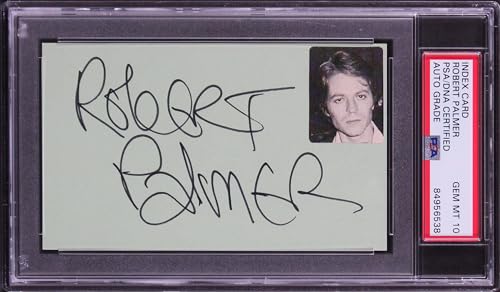 Robert Palmer Authentic Signed 3x5 Index Card Auto Graded 10! PSA/DNA Slabbed