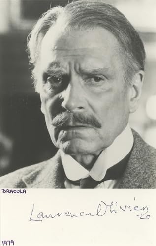 Laurence Olivier Dracula Authentic Signed 3.5x5.5 Photo Autographed BAS #BK43369