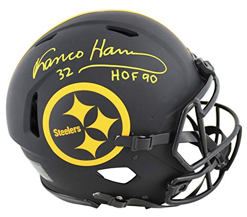 Steelers Franco Harris "HOF 90" Signed Eclipse F/S Speed Proline Helmet BAS Wit
