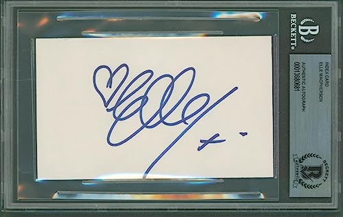 Elle Macpherson Friends Authentic Signed 3x5 Index Card Autographed BAS Slabbed