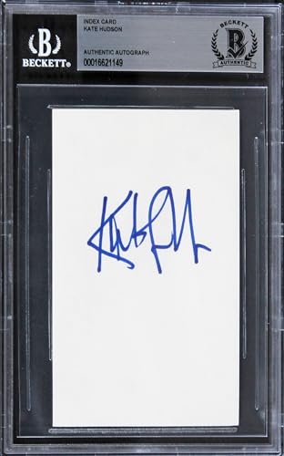 Kate Hudson Almost Famous Authentic Signed 3x5 Index Card BAS Slabbed