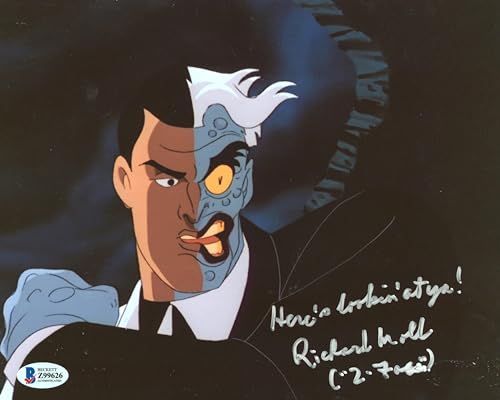 Richard Moll Batman Animated Series "2 Face" Signed 8x10 Photo BAS #Z99626