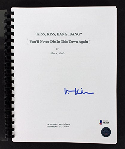 Val Kilmer Authentic Signed Kiss Kiss Bang Bang Movie Script BAS #B62918